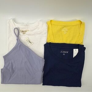 Madewell & J Crew XXS / XS 4 Piece Tee Shirt Lot